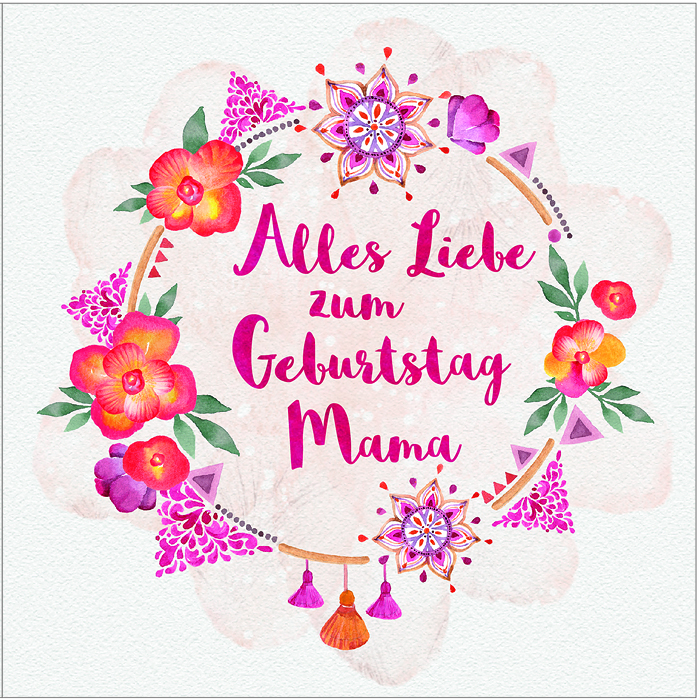 {DIY} Alles Liebe zum Geburtstag, Mama! - Geburtstagskarte free printable